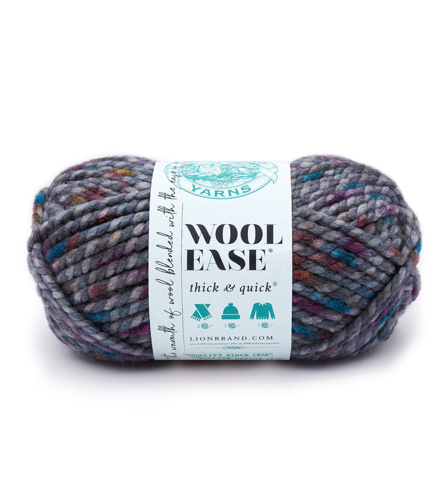 Lion Brand Wool Ease Thick & Quick Super Bulky Acrylic Blend Yarn, Abalone, hi-res