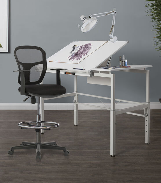 Studio Designs Riveria Drafting Chair Black, , hi-res, image 3