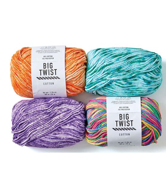 Worsted Cotton Blend 96-131yds Yarn by Big Twist, , hi-res, image 2