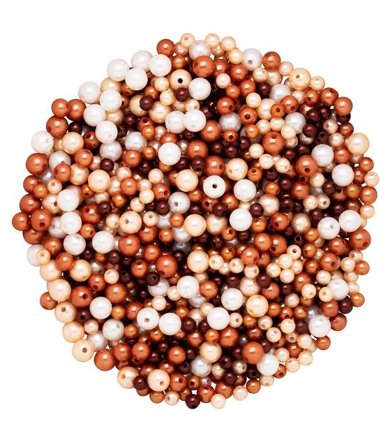 16oz Multicolor Round Plastic Pearl Beads 1200pc by hildie & jo, , hi-res, image 2
