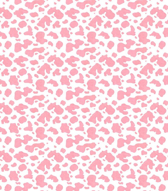 Light Pink Cow Print Jersey Knit Fabric by POP!