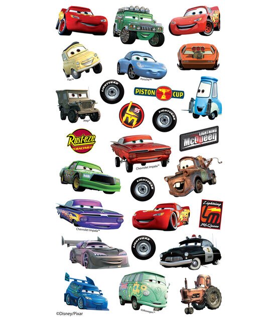 Disney 27 pk Cars Foil Stickers