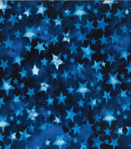 Bright Multi Stars Cotton Fabric, , hi-res, image 2