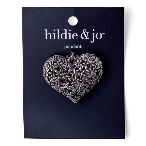 Antique Silver Heart Pendant by hildie & jo
