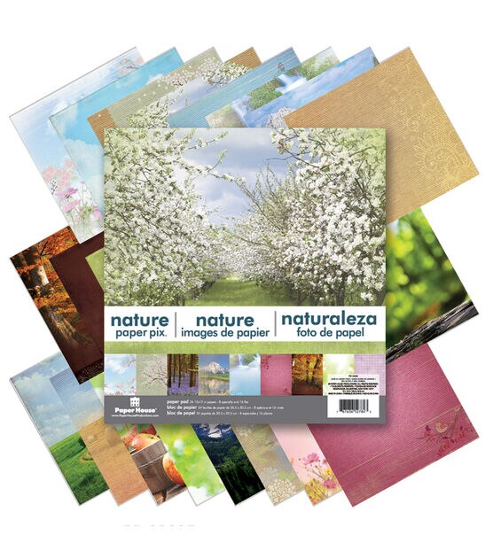 Paper House Double-Sided Paper Pad 12X12 24/Sheets-Nature