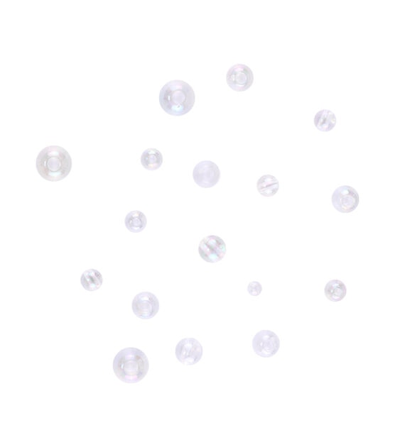 36g Clear Crystal Plastic Beads 750pc by hildie & jo, , hi-res, image 2
