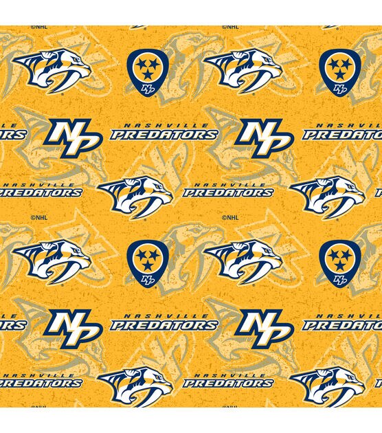 Nashville Predators Cotton Fabric Tone on Tone