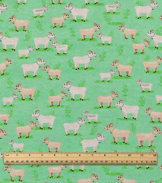 Goats Super Snuggle Flannel Fabric, , hi-res, image 3