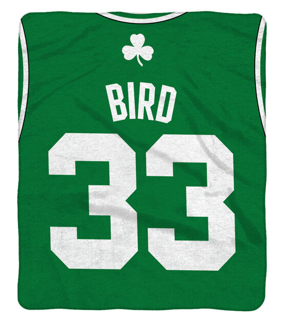 Uncanny Brands Boston Celtics Larry Bird 60” x 80” Plush Blanket