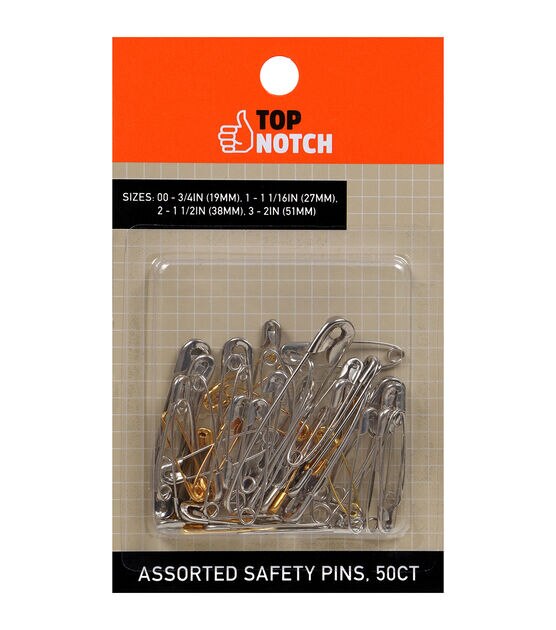 50ct Silver & Gold Safety Pins by Top Notch