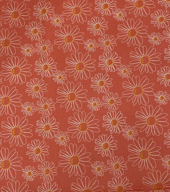 Floral on Coral Quilt Cotton Fabric by Keepsake Calico