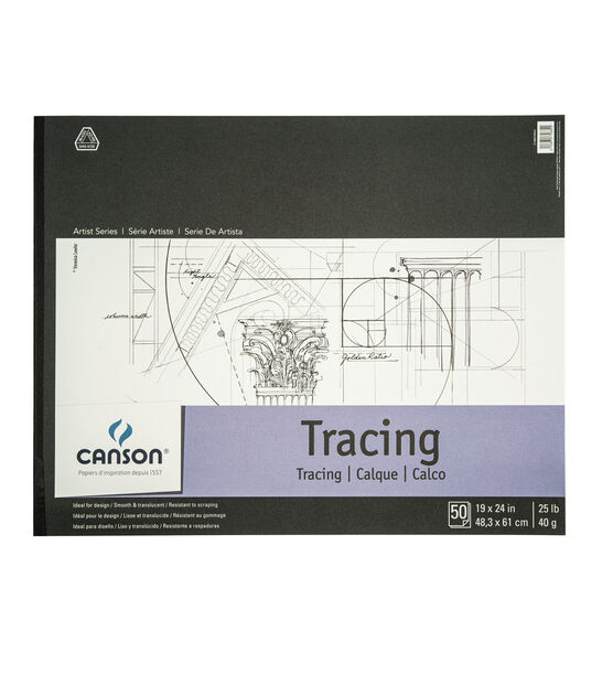 Proart Canson Foundation Bound Tracing Pad 19"X24" 50 Sheets
