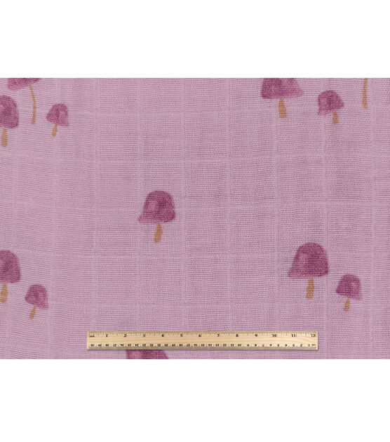 Mushroom Tonal Organic Swaddle Nursery Fabric, , hi-res, image 4