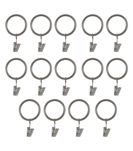 Kenney 1.25" Clip Rings Set of 14 Antique Pewter