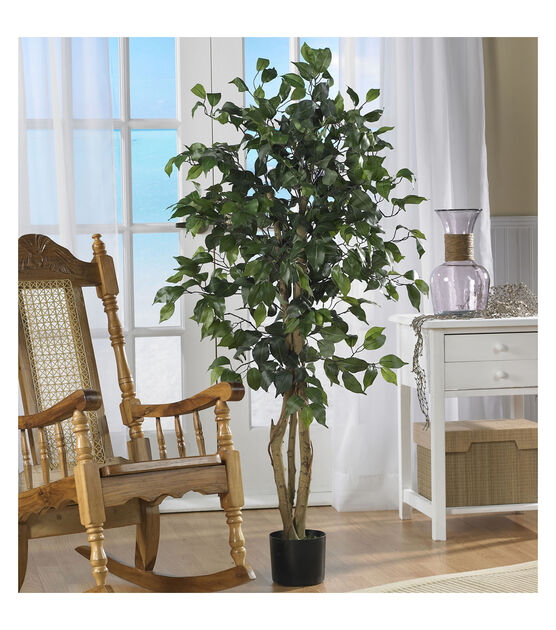 Nearly Natural 4' Ficus Silk Tree, , hi-res, image 2