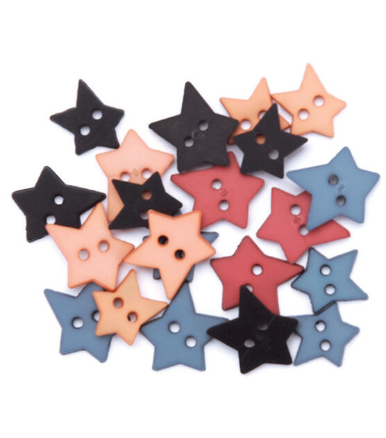 Favorite Findings 23ct Matte Heritage Stars 2 Hole Buttons