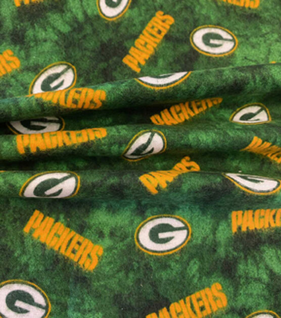 Fabric Traditions Green Bay Packers Flannel Fabric 42" Tie Dye, , hi-res, image 3