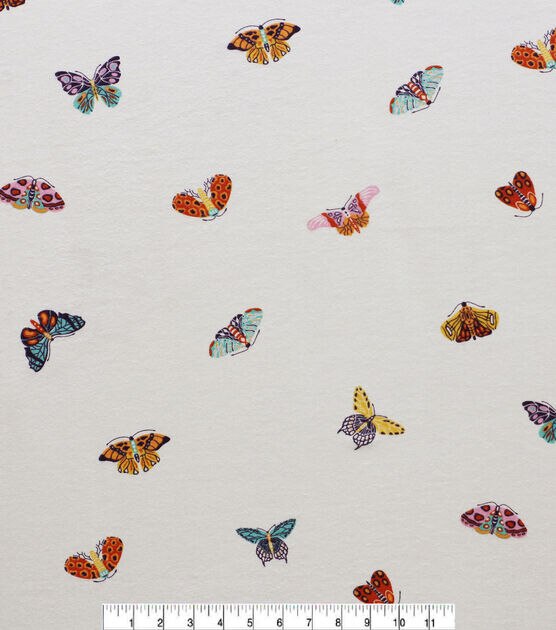 Butterflies Allover Super Snuggle Flannel Fabric, , hi-res, image 2