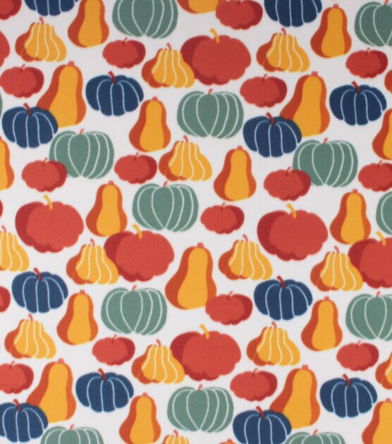 Blizzard Fleece Pumpkins & Gourds Fabric, , hi-res, image 1