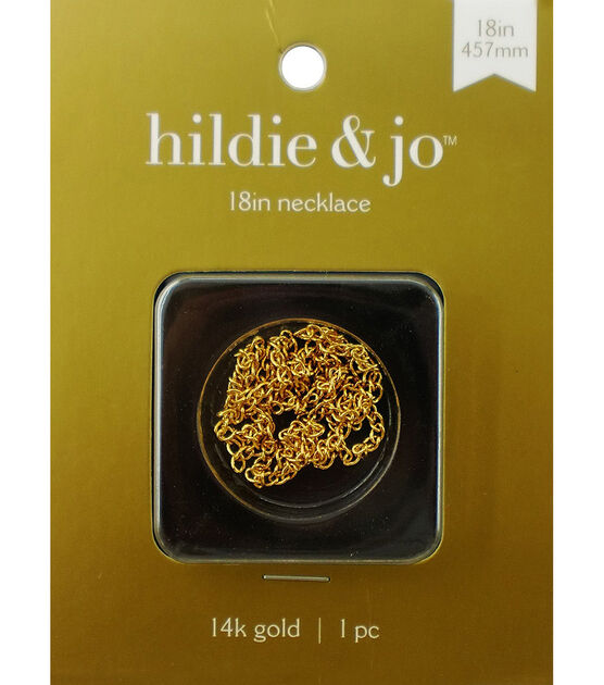 18" Gold Plated Link Chain Necklace by hildie & jo