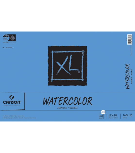 Canson XL Watercolor Paper Pad 12"X18" 30 Sheets