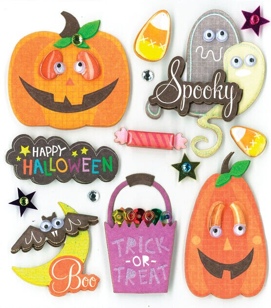 K&Company 14 pk Stickers Spooky Halloween