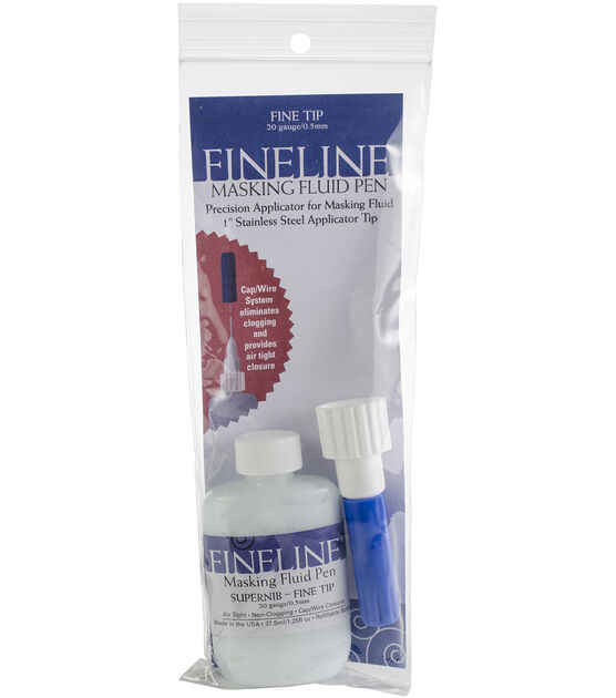 Fineline 20 Gauge Applicator & Bottle with Masking Fluid 1.25oz