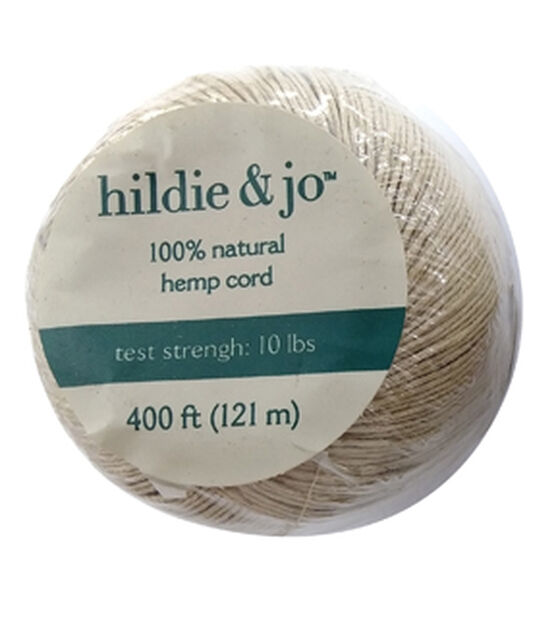 400' Light Brown Natural Hemp Cord by hildie & jo
