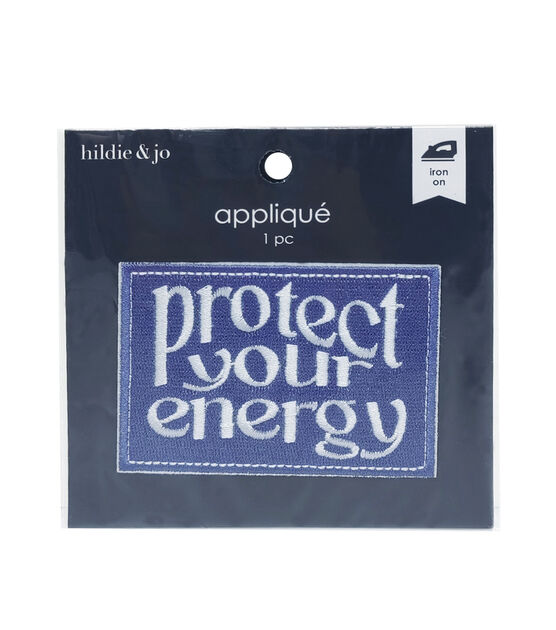 3" x 2" Protect Your Energy Iron On Patch by hildie & jo