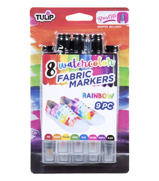Tulip Watercolor Fabric Markers Rainbow
