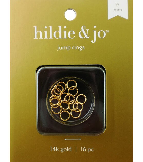 6mm Gold Plated Open Jump Rings 16pk by hildie & jo