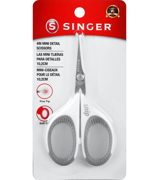 SINGER 4" Mini Detail Craft Scissors with Comfort Grip
