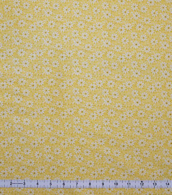 Flower Patch on Yellow Quilt Cotton Fabric by Keepsake Calico, , hi-res, image 2