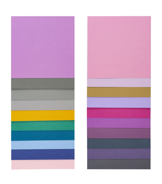 My Colors Canvas Cardstock Bundle 12x12 18/Pkg, Pink & Red Tones