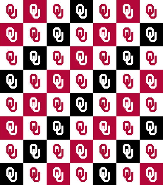 University of Oklahoma Sooners Cotton Fabric Collegiate Checks