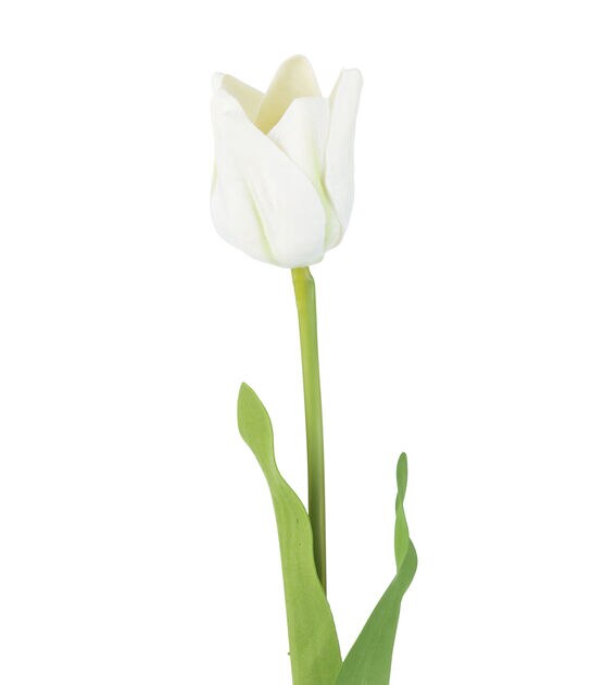 13" White Tulip Stem by Bloom Room, , hi-res, image 2