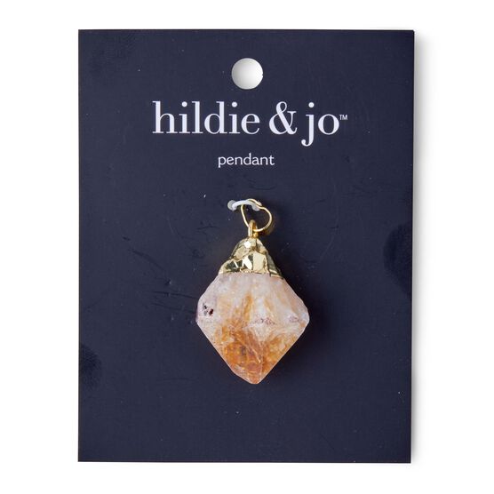 Stone Pendant With Gold Cap by hildie & jo