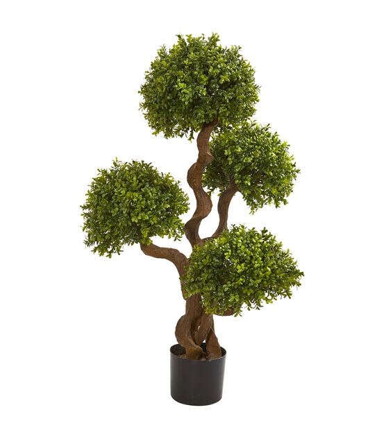 Nearly Natural Four Ball Boxwood Topiary