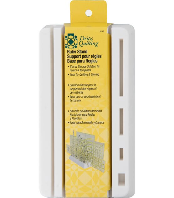 Dritz Plastic Ruler &  Template Stand, 10 Slots, White