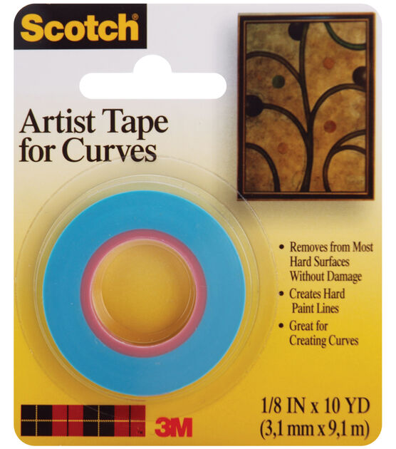 Scotch Artist Tape For Curves 1/8"X10 Yards