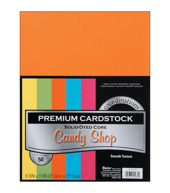 Cardstock 8.5"X11" 50 Pkg Candy Shop Smooth