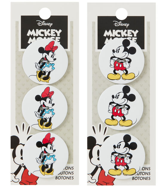 Disney 1 1/4" Minnie Mouse 2 Hole Buttons 3pk, , hi-res, image 6