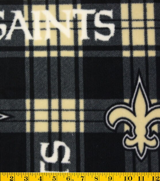 Fabric Traditions New Orleans Saints Fleece Fabric Plaid