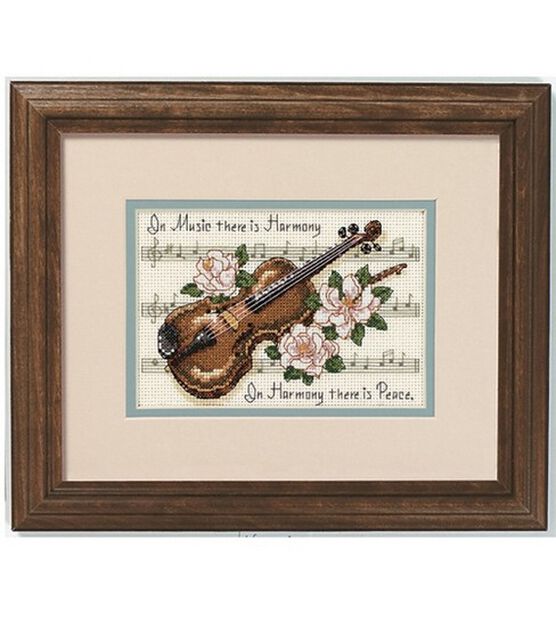Dimensions 7" x 5" Jiffy Music is Harmony Counted Cross Stitch Kit