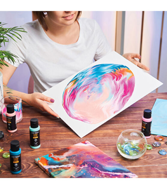 Arteza Winter Acrylic Pouring Paint and Tool Art Set