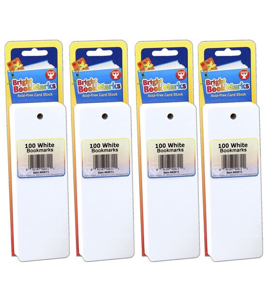 Hygloss 2" x 6" Ultra White Bright Blank Bookmarks 400pk