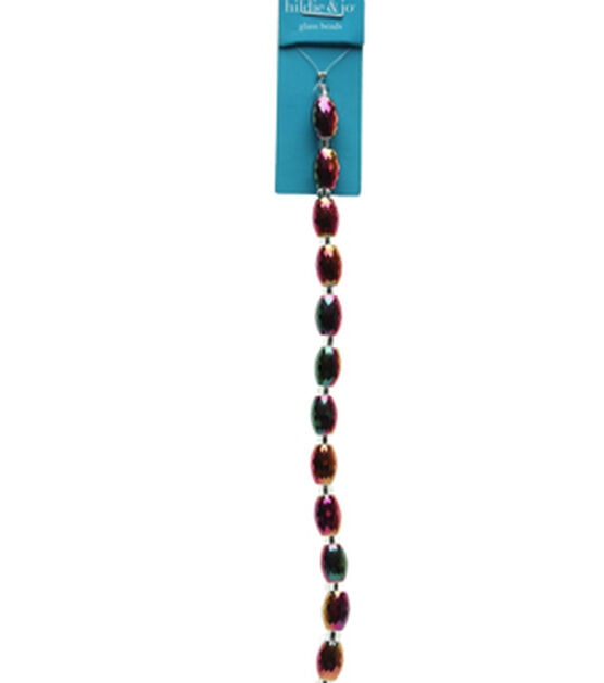 7" Fuchsia Faceted Tube Glass Strung Beads by hildie & jo
