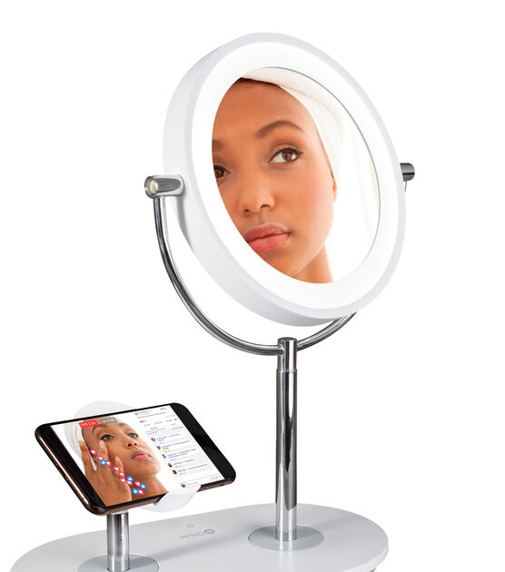 OttLite 16" LED Makeup Mirror With USB & Wireless Charging Stand, , hi-res, image 8