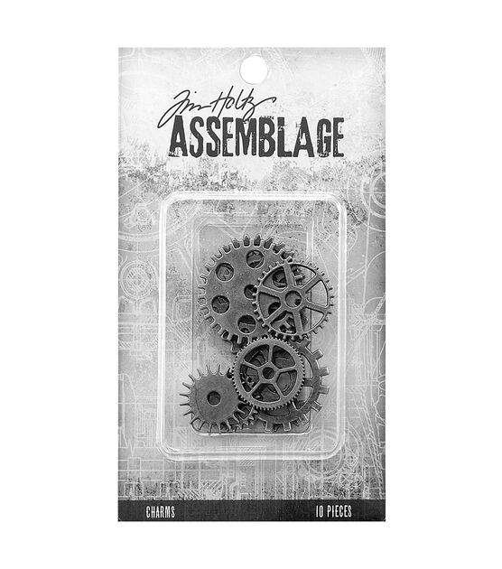 Tim Holtz Assemblage 10ct Gears & Cogs Charms