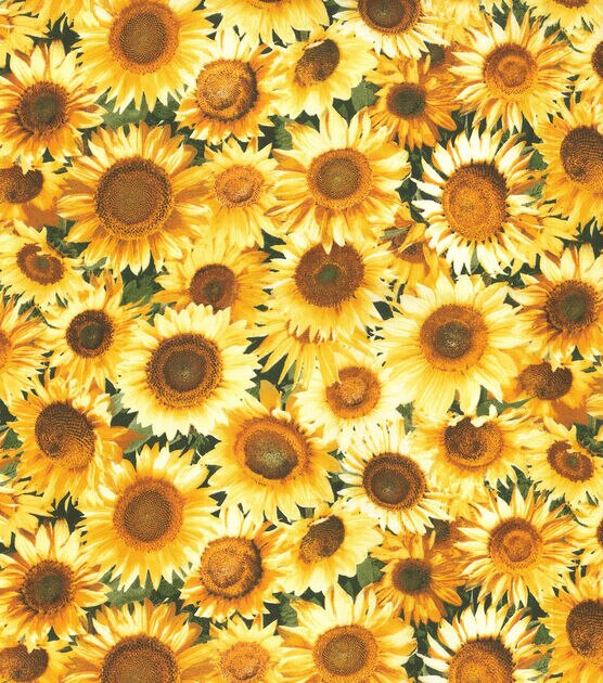 Fabric Traditions Photo Real Sunflowers Cotton Fabric by Keepsake Calico